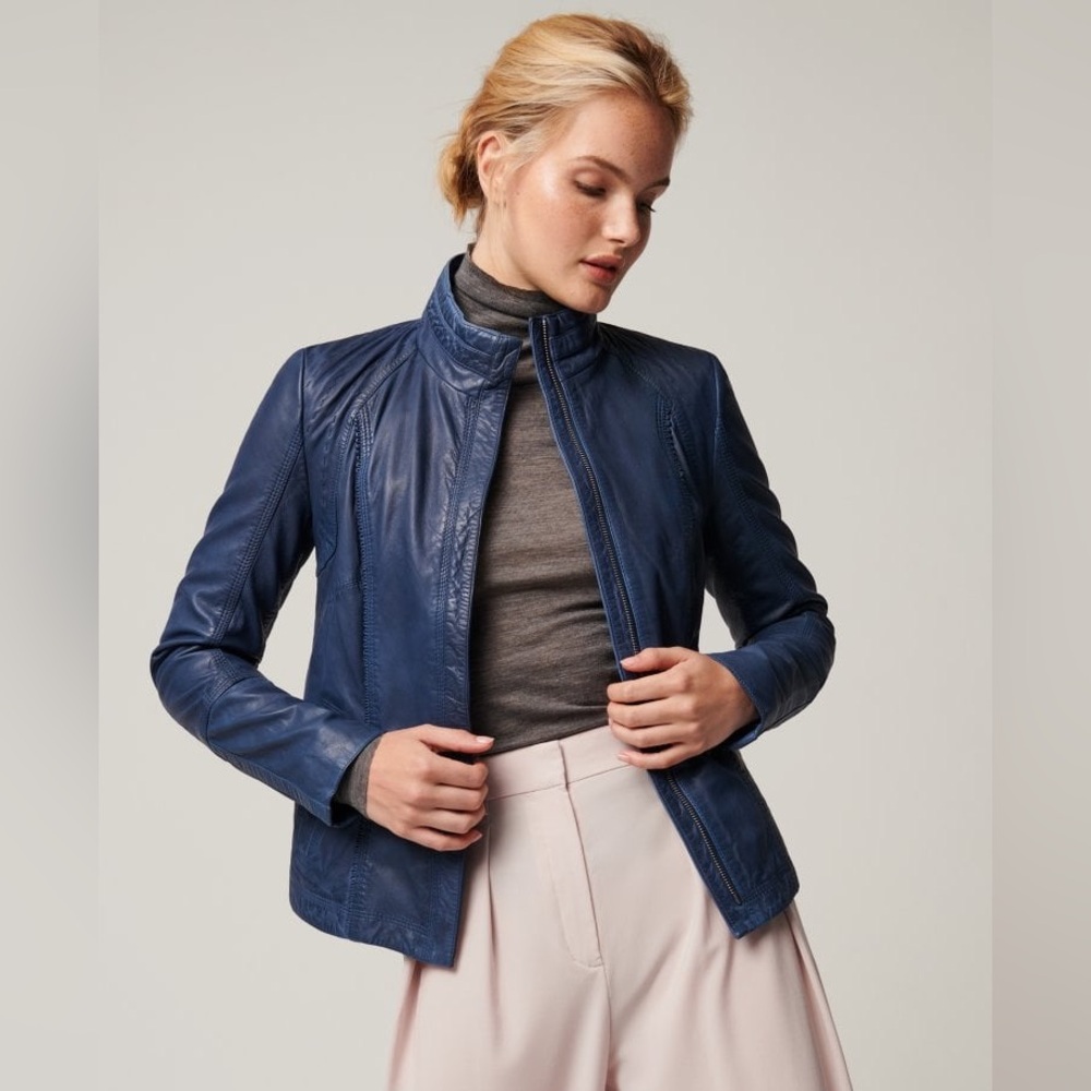 Overland leather jacket “Azura” Size X Small